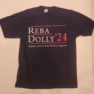 Reba Dolly '24 Election Parody Shirt L